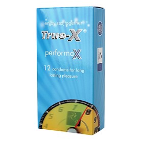 Bao cao su True-x Performax  - bao cao su kéo dài thời gian quan hệ ( hộp 12 cái)