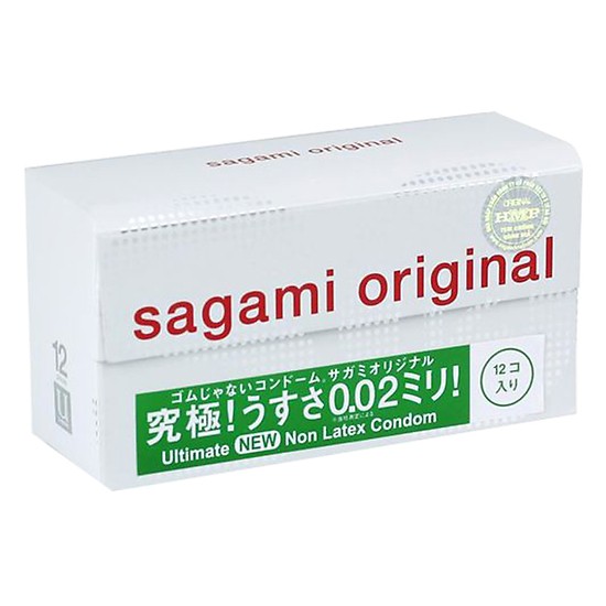 Bao cao su Sagami Original 0.02 siêu siêu mỏng  hộp 12 cái